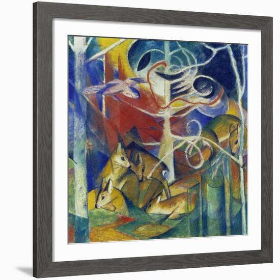 Deer in the Forest I, 1913-Franz Marc-Framed Giclee Print