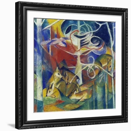 Deer in the Forest I, 1913-Franz Marc-Framed Giclee Print