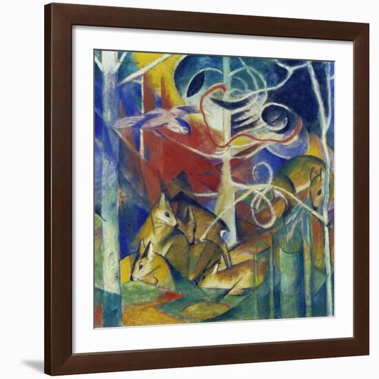 Deer in the Forest I, 1913-Franz Marc-Framed Giclee Print