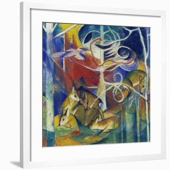 Deer in the Forest I, 1913-Franz Marc-Framed Giclee Print