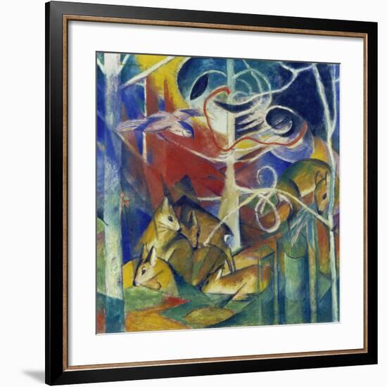 Deer in the Forest I, 1913-Franz Marc-Framed Giclee Print