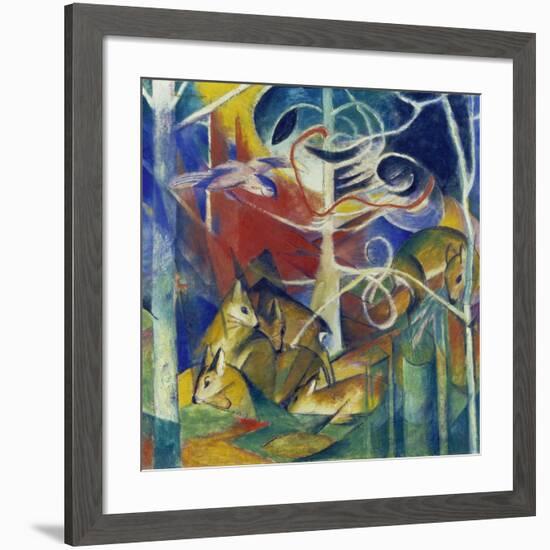 Deer in the Forest I, 1913-Franz Marc-Framed Giclee Print