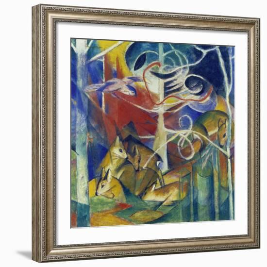 Deer in the Forest I, 1913-Franz Marc-Framed Giclee Print