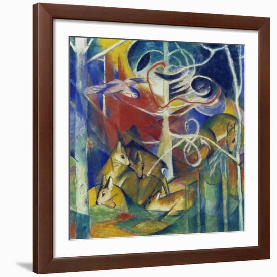 Deer in the Forest I, 1913-Franz Marc-Framed Giclee Print