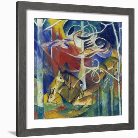 Deer in the Forest I, 1913-Franz Marc-Framed Giclee Print