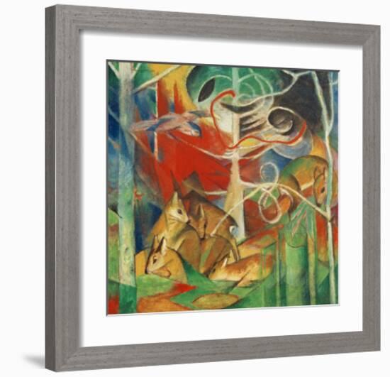 Deer in the Forest I-Franz Marc-Framed Giclee Print