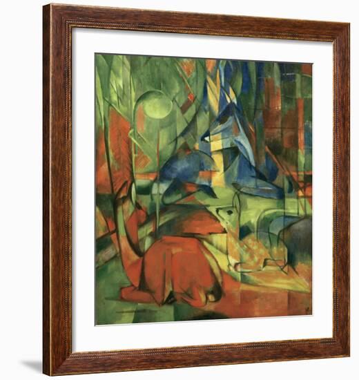 Deer in the forest II 1914-Franz Marc-Framed Giclee Print