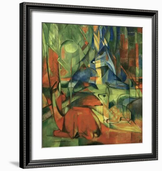 Deer in the forest II 1914-Franz Marc-Framed Giclee Print