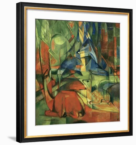 Deer in the forest II 1914-Franz Marc-Framed Giclee Print