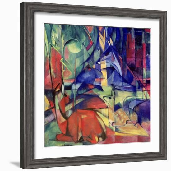 Deer in the Forest II, 1914-Franz Marc-Framed Giclee Print