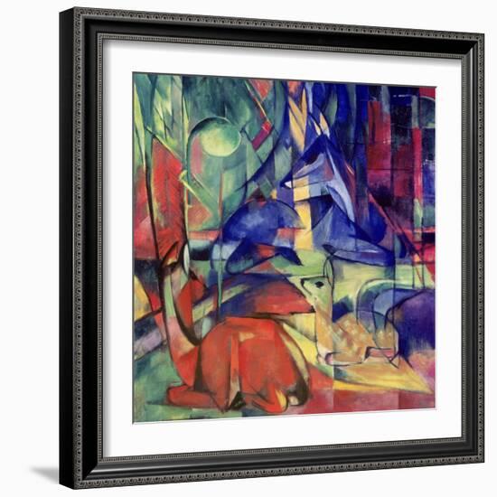 Deer in the Forest II, 1914-Franz Marc-Framed Giclee Print