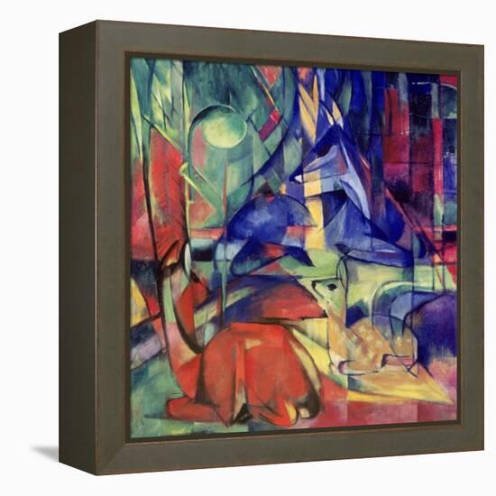 Deer in the Forest II, 1914-Franz Marc-Framed Premier Image Canvas