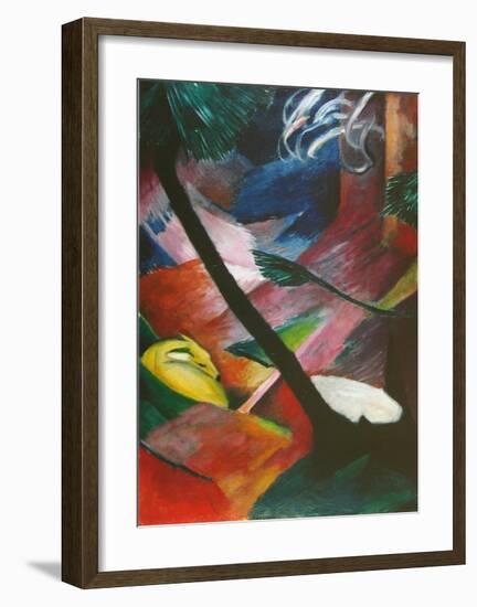 Deer in the Forets II, c.1912-Franz Marc-Framed Art Print