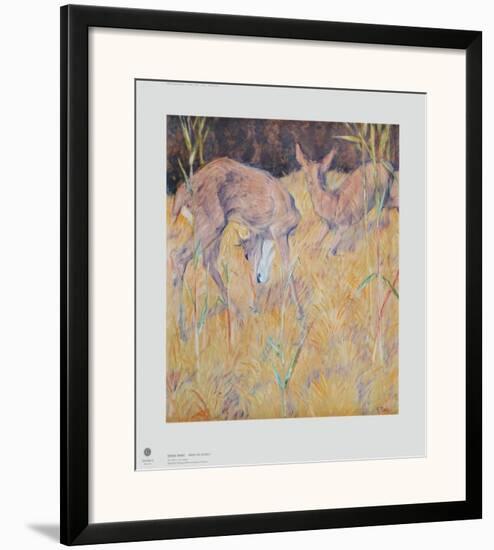 Deer in the Reed-Franz Marc-Framed Art Print