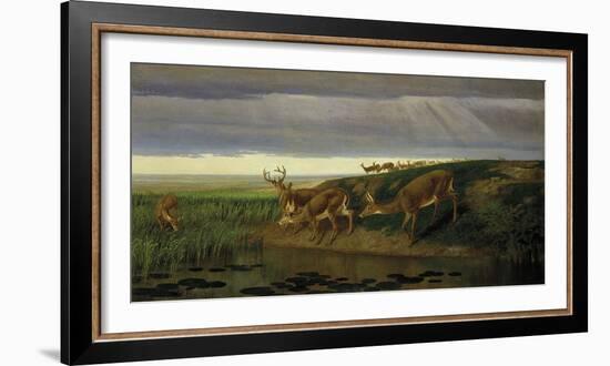 Deer on the Prairie, 1884-William Holbrook Beard-Framed Giclee Print