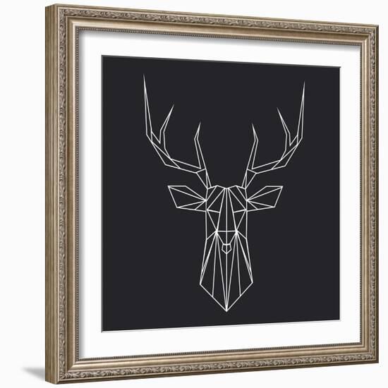 Deer Polygon-Lisa Kroll-Framed Premium Giclee Print