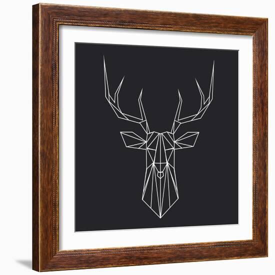 Deer Polygon-Lisa Kroll-Framed Premium Giclee Print