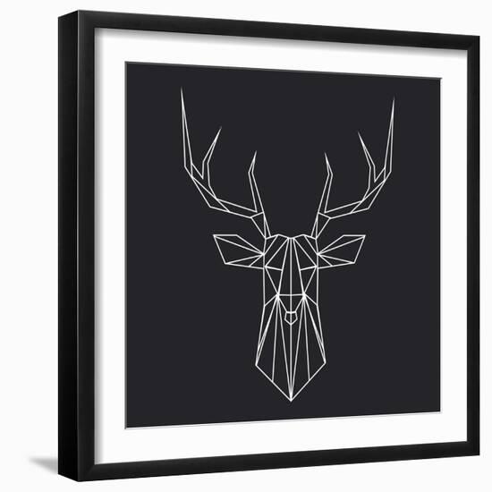 Deer Polygon-Lisa Kroll-Framed Premium Giclee Print