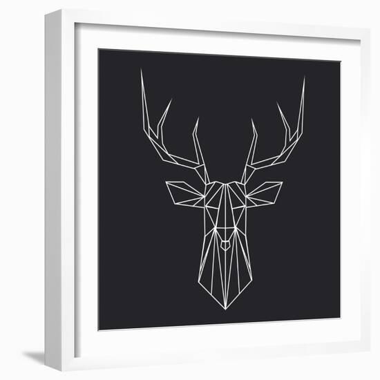 Deer Polygon-Lisa Kroll-Framed Premium Giclee Print