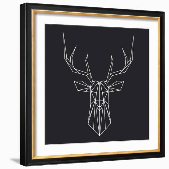 Deer Polygon-Lisa Kroll-Framed Premium Giclee Print