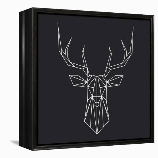 Deer Polygon-Lisa Kroll-Framed Stretched Canvas