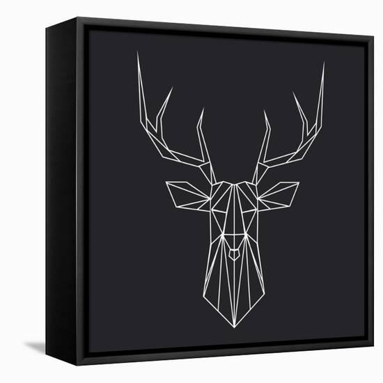 Deer Polygon-Lisa Kroll-Framed Stretched Canvas