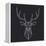 Deer Polygon-Lisa Kroll-Framed Stretched Canvas