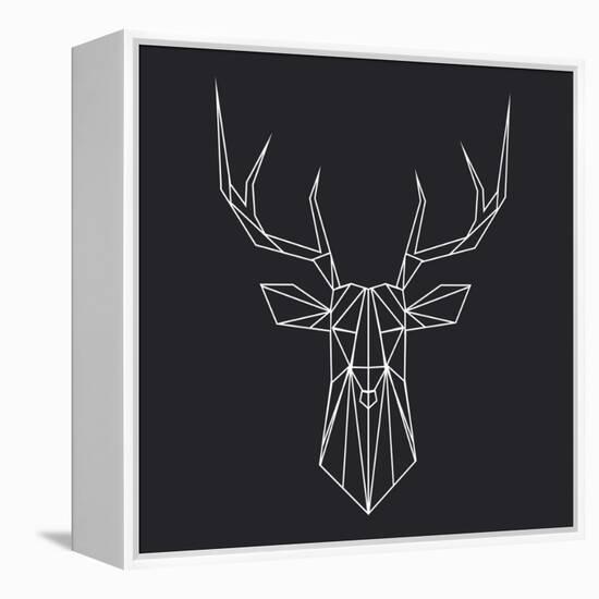 Deer Polygon-Lisa Kroll-Framed Stretched Canvas