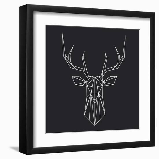 Deer Polygon-Lisa Kroll-Framed Art Print