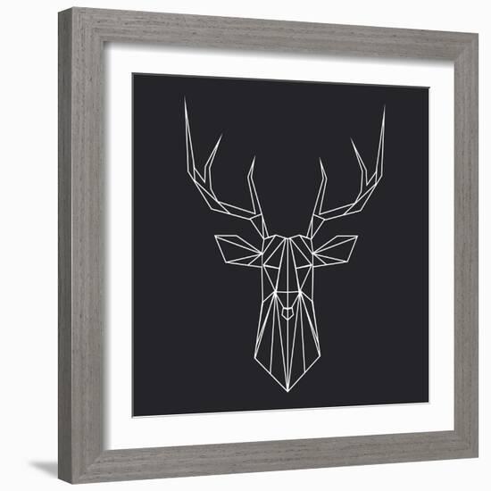 Deer Polygon-Lisa Kroll-Framed Art Print