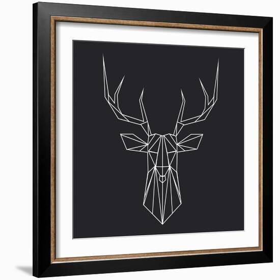 Deer Polygon-Lisa Kroll-Framed Art Print