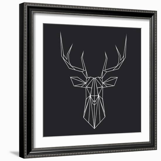 Deer Polygon-Lisa Kroll-Framed Art Print