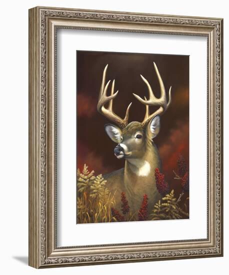 Deer Portrait-Leo Stans-Framed Art Print