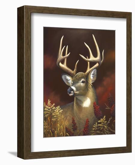 Deer Portrait-Leo Stans-Framed Art Print