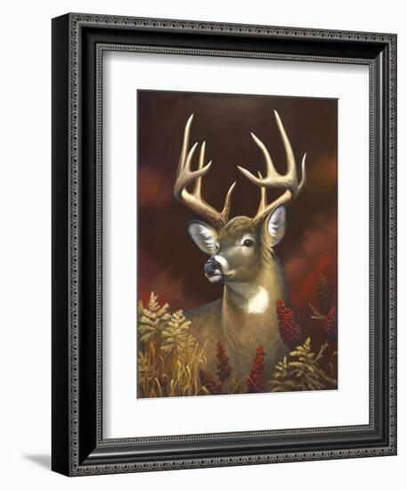 Deer Portrait-Leo Stans-Framed Art Print