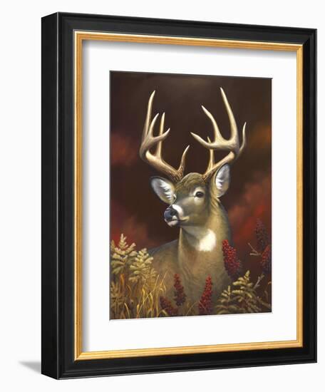 Deer Portrait-Leo Stans-Framed Art Print