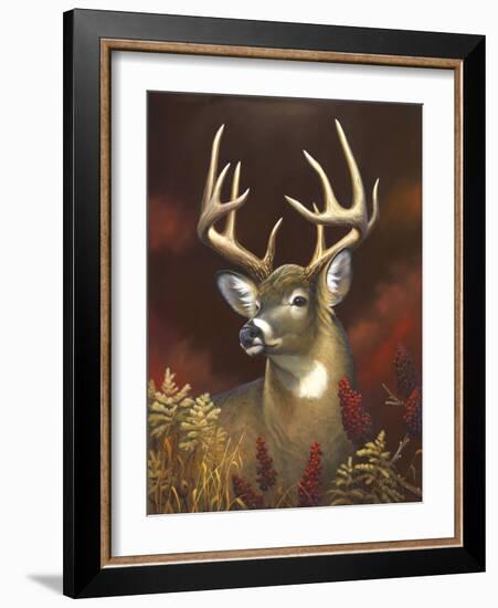 Deer Portrait-Leo Stans-Framed Art Print