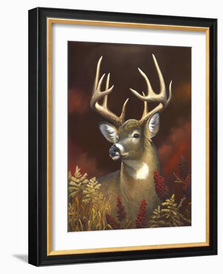 Deer Portrait-Leo Stans-Framed Art Print