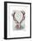 Deer Skull with Flowers 1-Fab Funky-Framed Premium Giclee Print