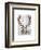 Deer Skull with Flowers 1-Fab Funky-Framed Art Print