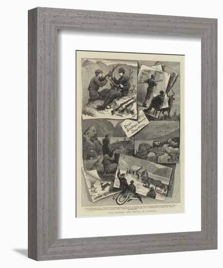 Deer Stalking and Driving in Scotland-null-Framed Giclee Print