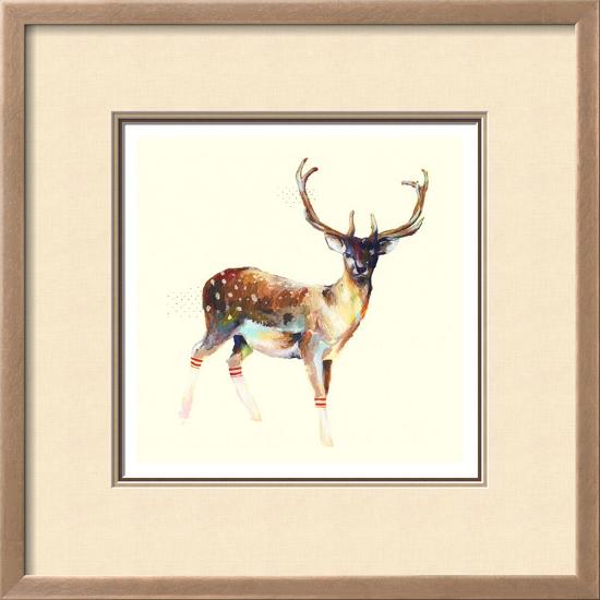 Deer Wearing Gym Socks-Charmaine Olivia-Framed Giclee Print