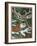 Deer with Cardinal-William Vanderdasson-Framed Giclee Print