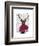 Deer with Fan, Portrait-Fab Funky-Framed Art Print