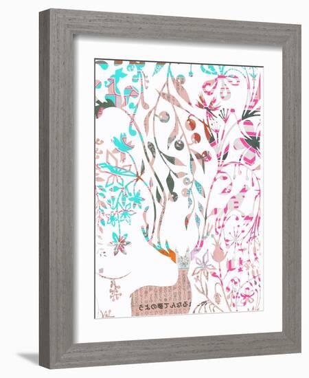 Deer-Whoartnow-Framed Giclee Print