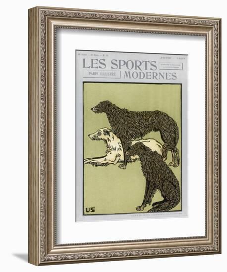 Deerhounds on Cover--Framed Art Print