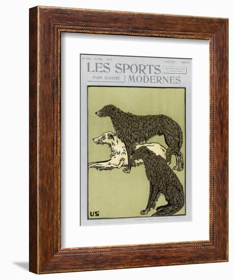 Deerhounds on Cover--Framed Art Print