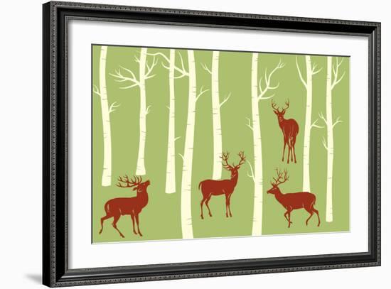 Deers-Milovelen-Framed Art Print