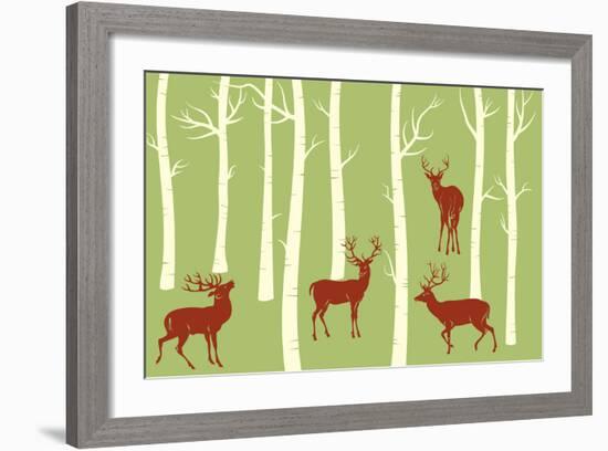 Deers-Milovelen-Framed Art Print