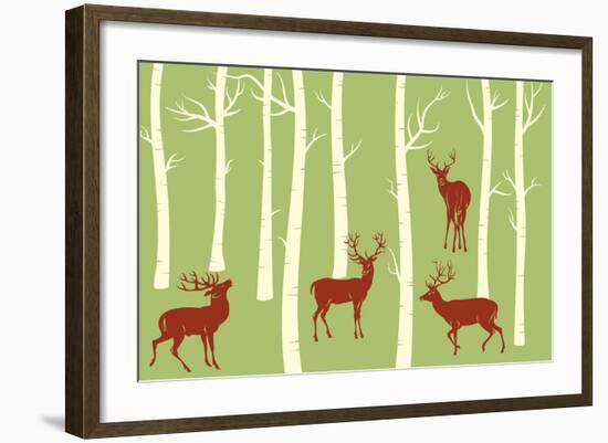 Deers-Milovelen-Framed Art Print